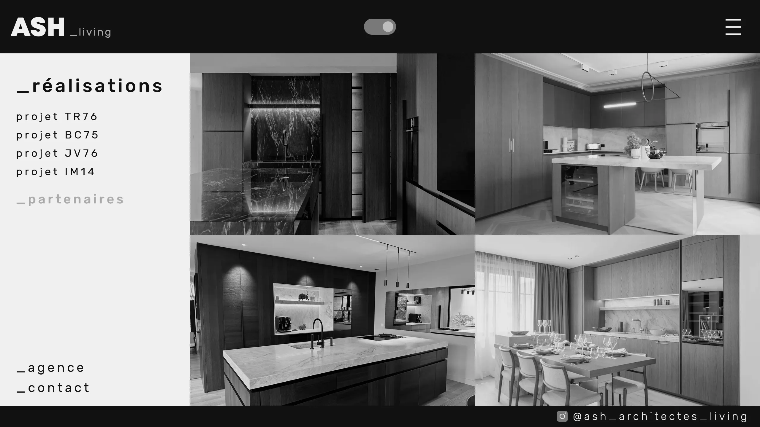 Page d'atterrissage de l'univers de l'agencement intérieur